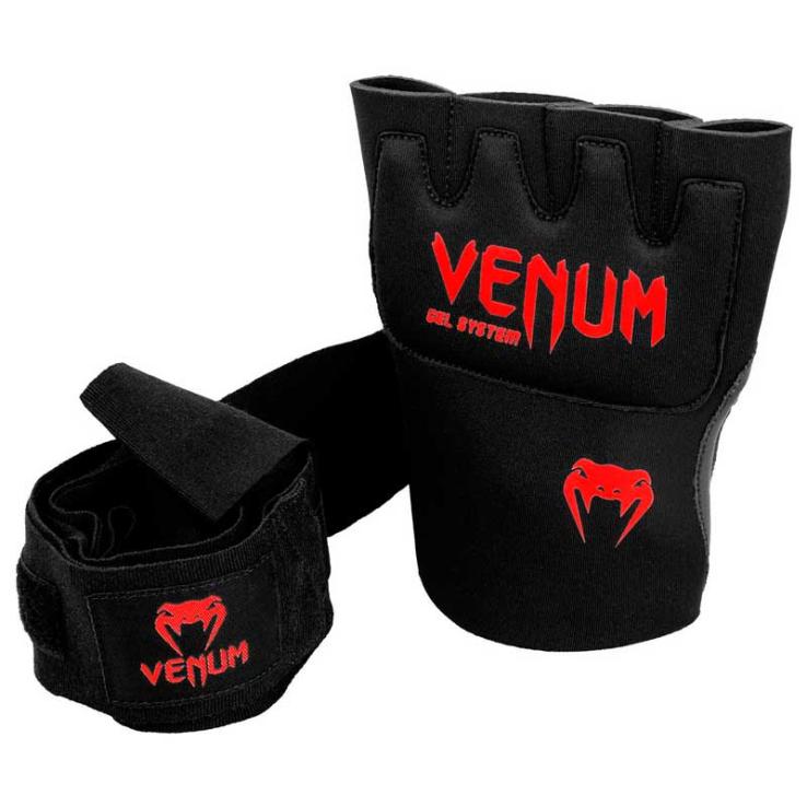 Venum Gel Kontact Boxhandschuh-Bandage Schwarz/Rot (Paar)