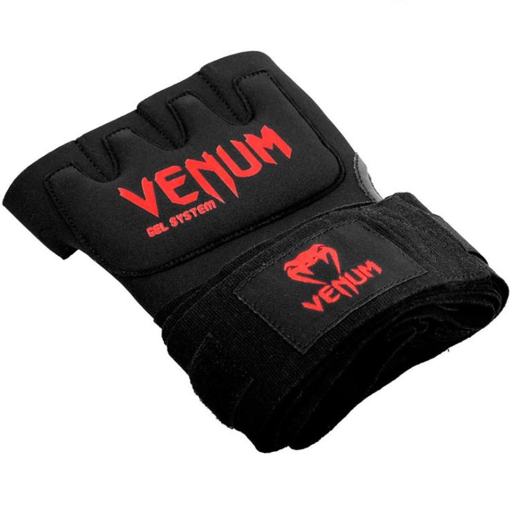 Venum Gel Kontact Boxhandschuh-Bandage Schwarz/Rot (Paar)