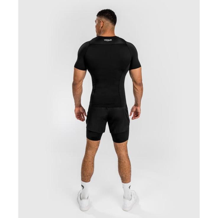 Venum Attack Kurzarm-Rashguard – schwarzgrau