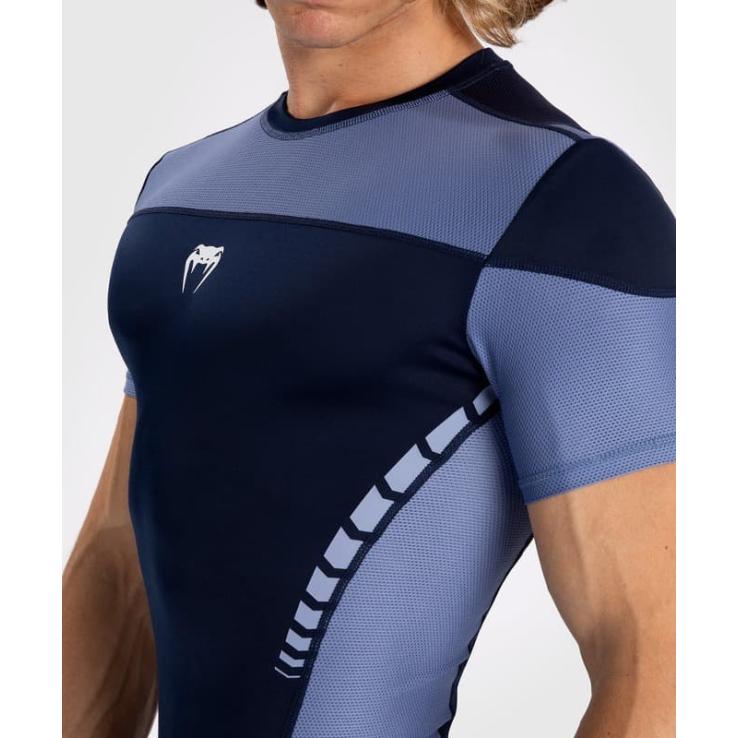 Venum Tempest Kurzarm-Rashguard – Marineblau / Blau