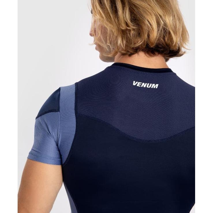 Venum Tempest Kurzarm-Rashguard – Marineblau / Blau