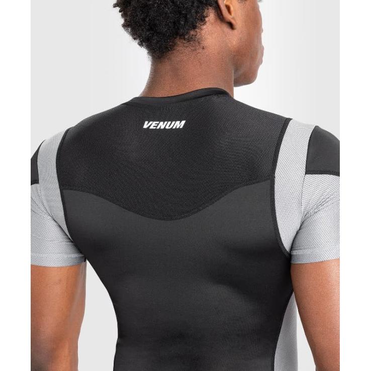 Venum Tempest Kurzarm-Rashguard – Schwarzgrau