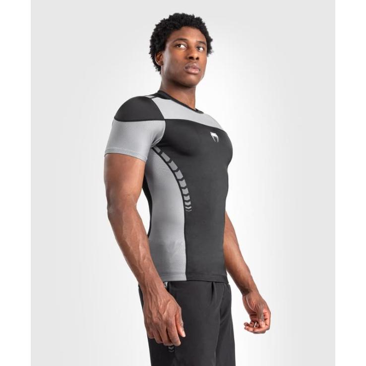 Venum Tempest Kurzarm-Rashguard – Schwarzgrau