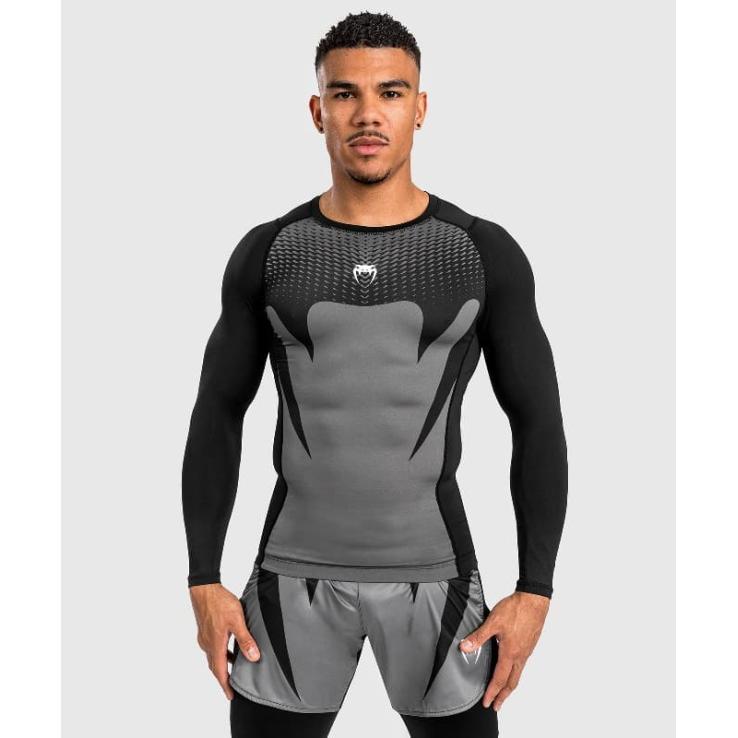 Venum Attack Langarm-Rashguard – Schwarzgrau