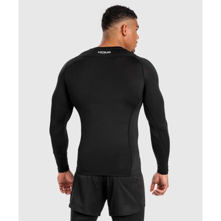 Venum Attack Langarm-Rashguard – Schwarzgrau