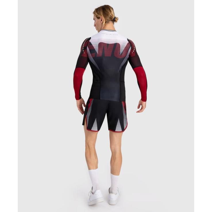 Venum Adrenaline Langarm-Rashguard – schwarz rot